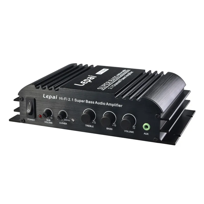 Mini amplificador estéreo Amplificador de potencia de audio digital para el  hogar/coche 40W × 2 agudos bajos