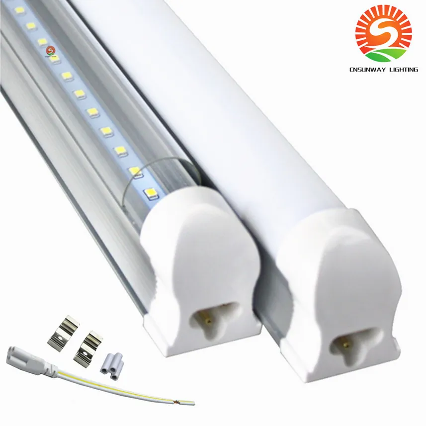 Integrerad 4 ft LED -rörlampor Frostat Clear Cover 100lm W SMD2835 4ft LED -butiksljus för takanvändning