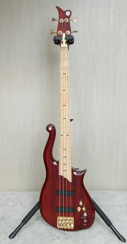 Prince Cloud 4 String Electric Lemmy Bass Guitar In Wine Brown With Red Lotus Wood Body And Maple Fingerboard By Diamond Series From Jugg guitar 163.82 DHgate.Com