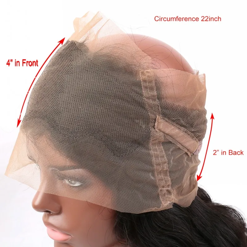 Greatremy 360 Spitze Frontal Perücke 22 * ​​4 * 2 zoll Brasilianisches Reines Haar 100% Unverarbeitetes menschliches Haar Körperwelle Volle Spitzenband Frontal mit Babyhaar