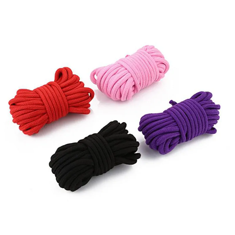 32 футов длиной 10 м Хлопок SM Bondage Rope Role Play Kit для взрослых товары 4 Colors продукты секса