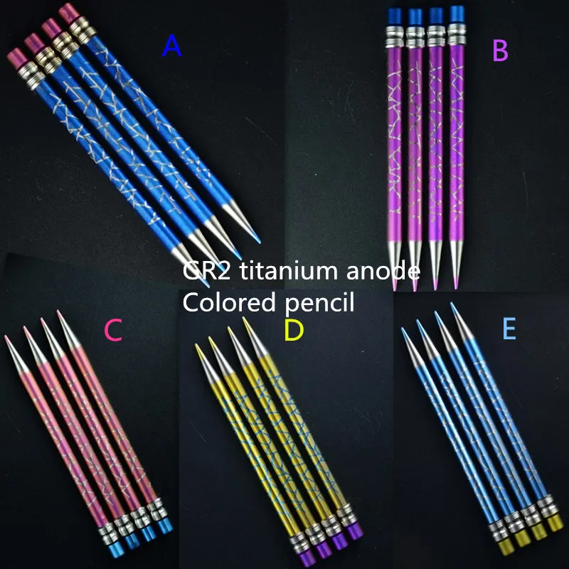 Outil de Dabber de crayon coloré par anode titanique d'anode titanique de longueur de 110mm pour la pipe à eau de bong en verre de tabac