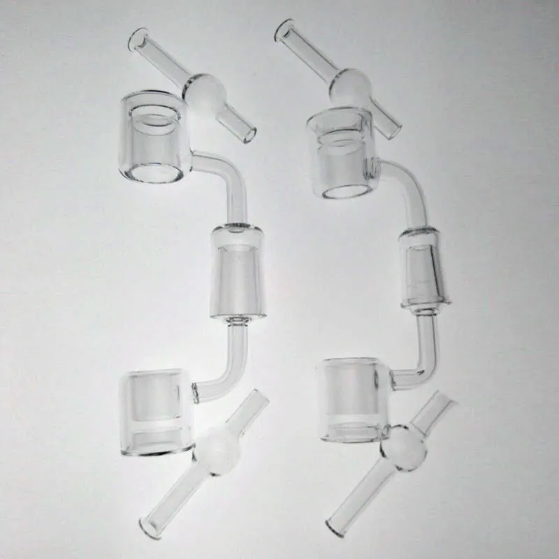 Doppelwandiger Thermo-Banger-Nagel aus 100 % Quarz, 10 mm, 14 mm, 18 mm, Doppelrohr-Thermo-Banger mit Krabbenkappe für Bohrinseln, Glasbongs