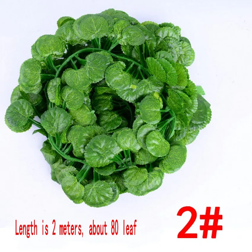 200cm green silk artificial Hanging ivy leaf plants vines leaves diy For Home Bathroom Decoration Garden Party Decor