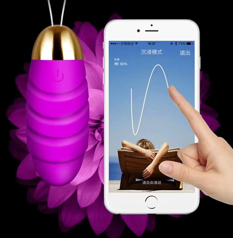 Tsy Wibratory USB Kontrolowane przez aplikację Bluetooth Dorosły produkt Sex Zabawki dla kobiet Kobiet Multispeed Vibrating Egg