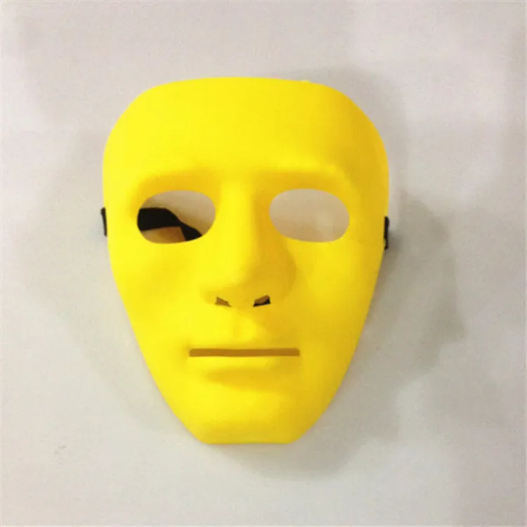 Hot 8 kleuren hiphop straat dans masker volwassen heren volledige gezicht party masker kostuum masquerade bal plastic effen dikke maskers IB379