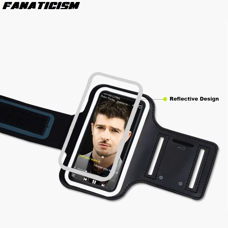 Sport Arm Band Case för iPhone 11 Pro XR XS Max 7 6s plus Samsung S20 Vattentät löpande telefonväska påse telefonlock