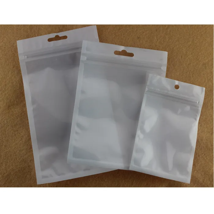 10 Pieces Jewelry Bag Self Seal Plastic Zipper Bag Clear PVC Rings