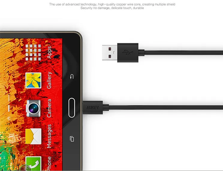 Ny 2A Höghastighets Micro USB-kabel Typ C Kablar Powerline Sync Snabbladdning USB 2.0 för Samsung S20 6 Längder 0,25m 0,5m 1 M 1,5 M 2m 3m