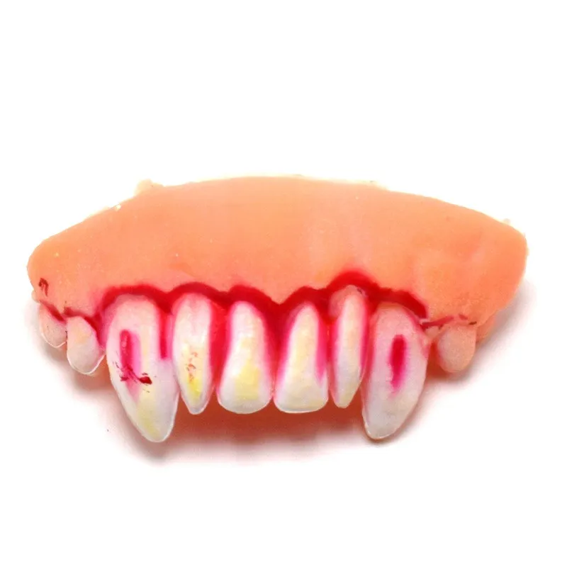 Halloween Denture Stephen King's It Funny Tricks Party Nieruchomość gry Zabawki Halloween Denture Fałszywe Zgniłe Zęby Model Prank Hoax Zabawki 2017