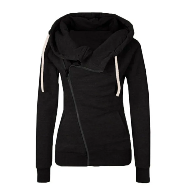 Cappotto a maniche lunghe in felpa con cappuccio con cappuccio casual da donna all'ingrosso