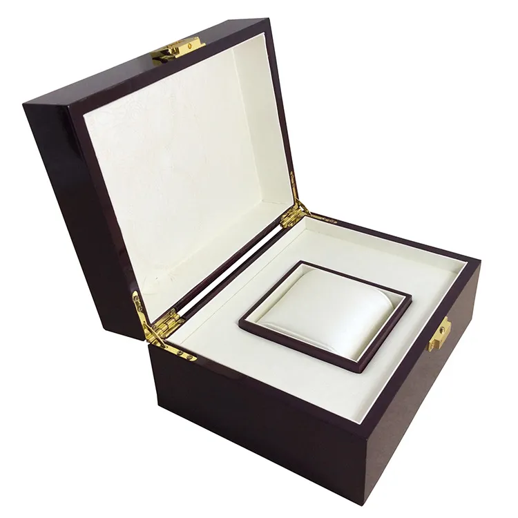 Boîte Vitrine En Bois Rouge Luxe Pour Montre Et Bijoux - écrin De Présentation