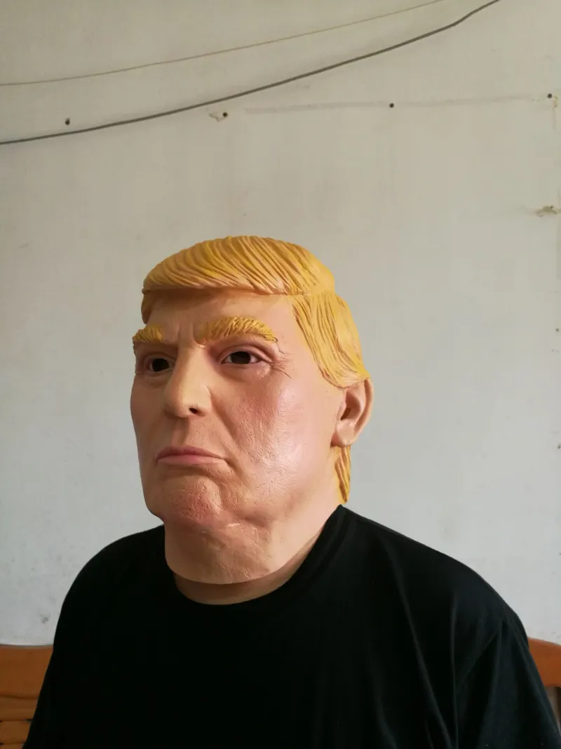 Donald Trump Ünlü Lateks Maske - Sizin Cumhuriyetçi Halloween kılık tamamlayın - Bir Boyut Cadılar Bayramı Taraflar için çoğu tüm ideal uyar