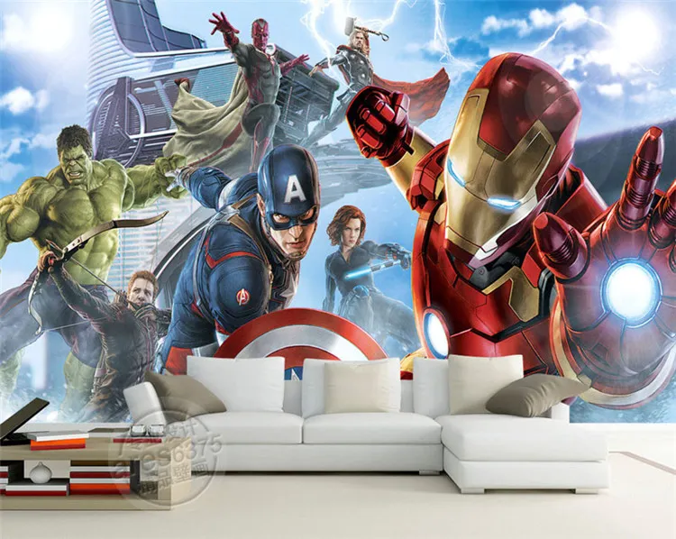 Avengers Niños Dormitorio Fondo De Pantalla Personalizado Pared 3D Murales De Tapiz De Marvel Comics Sala De Decoración De Interiores Diseño Habitación De Los Niños De 27,81 € | DHgate