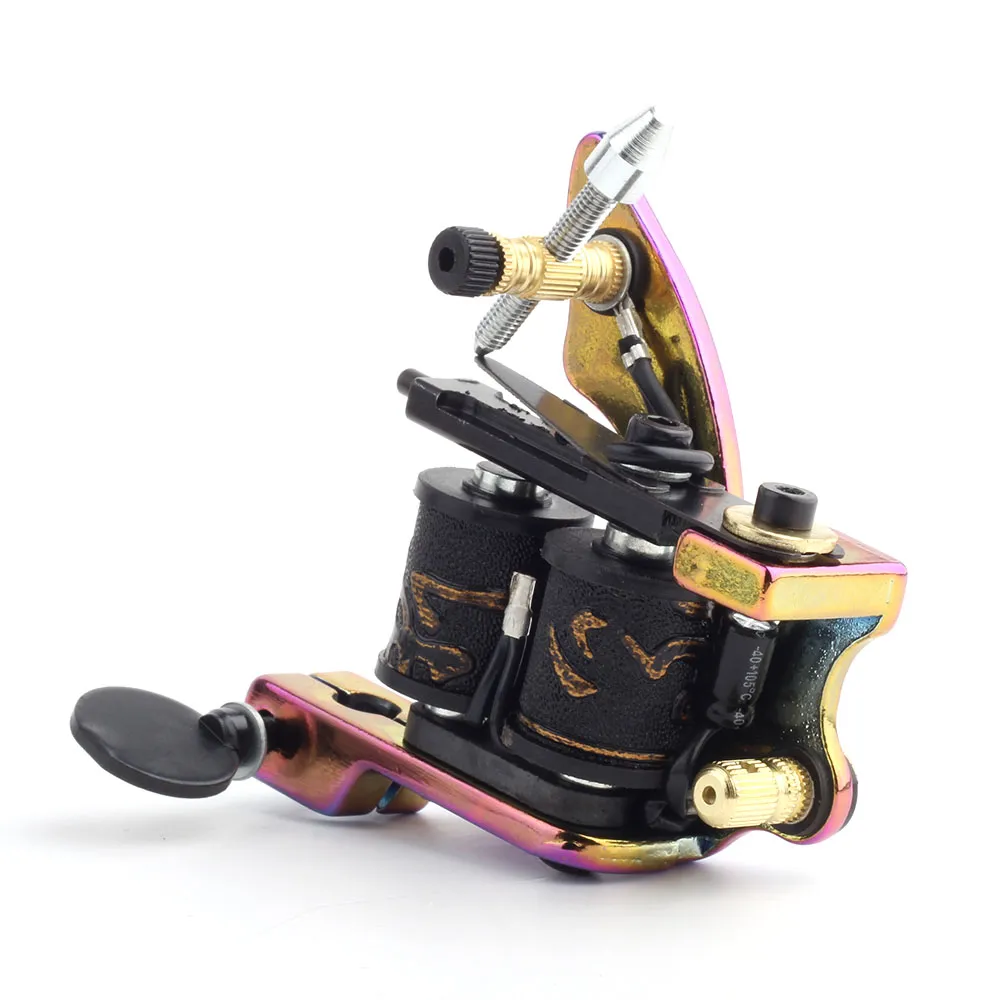 Hot Professional Tattoone Tattoo Gun Machine Handgjord Tattoo Machine 10 Wrap Coils Tattoo Machine