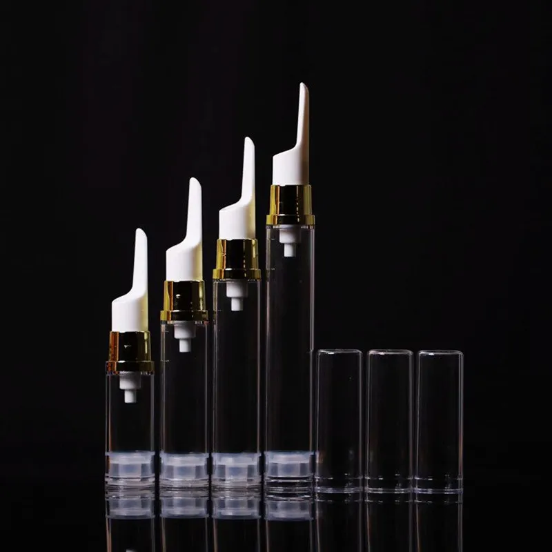 5ml / 10ml / 15ml 투명한 아이 크림 진공 플라스크 AS 플라스틱 에어리스 펌프 아이 크림 병 크림 에멀젼 서브 패키지 병 F2017675