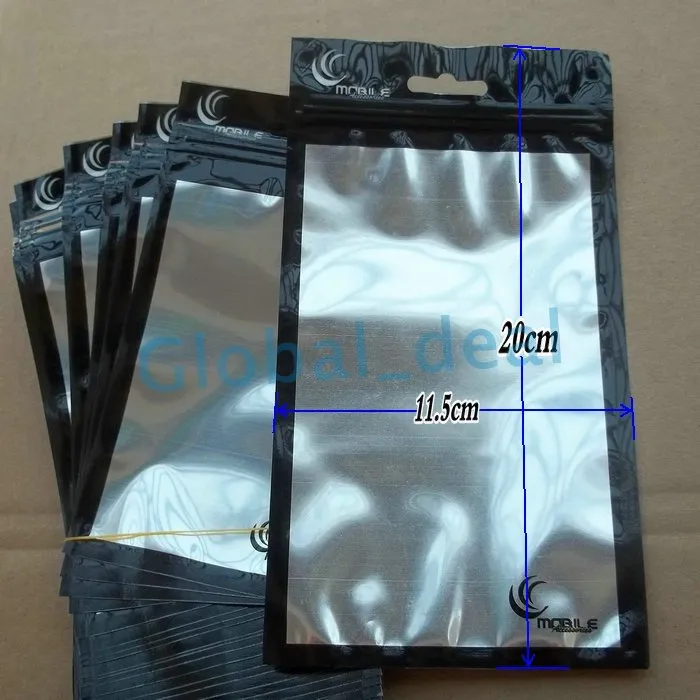 11.5*20 12*22 cm 23*13.5 Fermuarlı Plastik Perakende Paket Çanta poli Ambalaj Kutusu Cep Telefonu Kılıfı Için Samsung S7 S6 Iphone 6 6 S 7