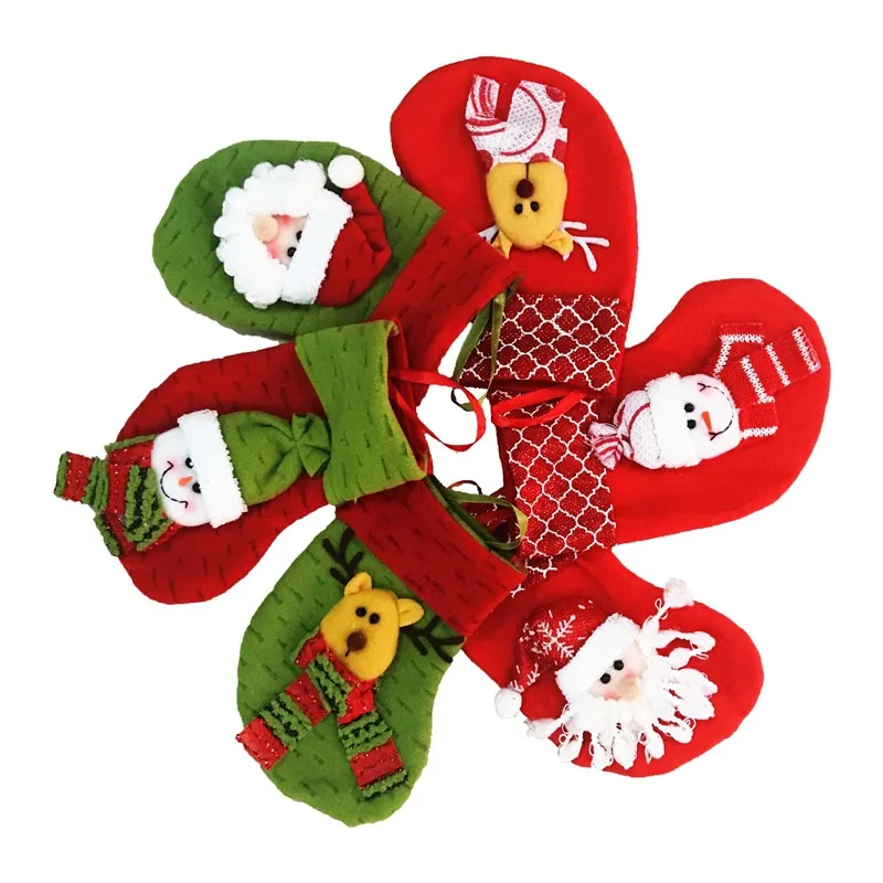2017熱い販売のクリスマスの装飾ストッククリスマスギフトバッグミニ6色6色77