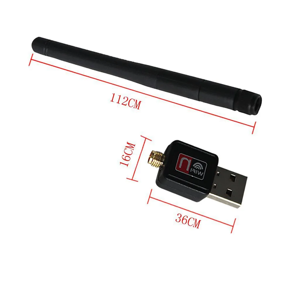 150 Mbps USB WiFi Kablosuz Adaptör Ağ LAN Kartı Ile 2dbi Anten IEEE 802.11n / g / b Bilgisayar Için 150 M Mini Adaptörler