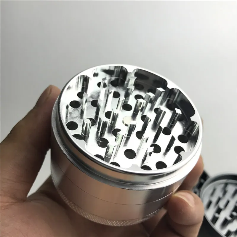 Moedor de 63 mm 4 camadas para fumar liga de alumínio cnc dentes tabaco erva seca moedores para caixa espacial ferramenta clara sem palavras