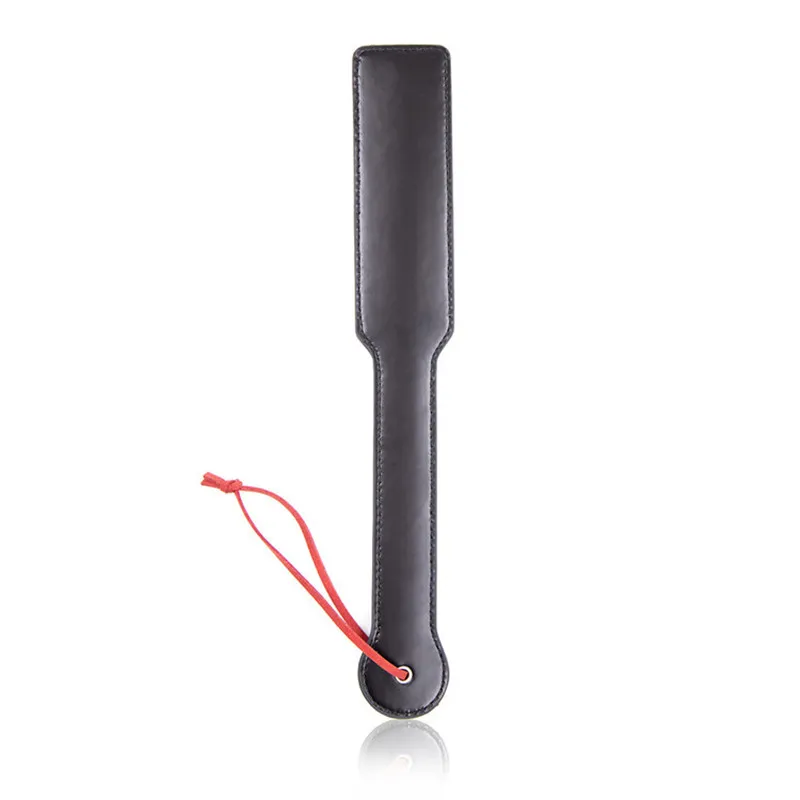 Novo jogo de escravo adulto brinquedos sexuais preto couro pu com vermelho velboa spanking paddle fetiche sp beat bdsm chicote produtos de tortura sexual 1623334