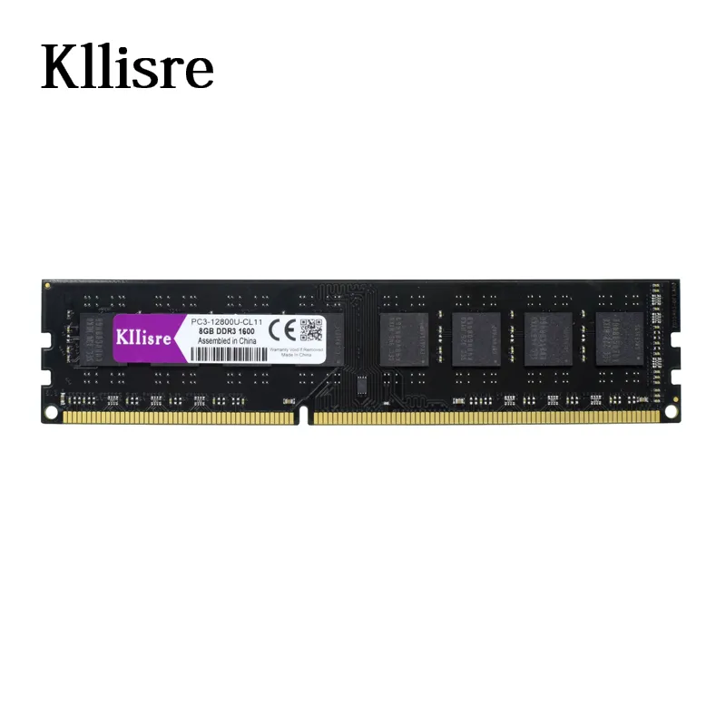 Kllisre DDR3 8GB 1600MHz 1333MHz ذاكرة رام لأجهزة الكمبيوتر المكتبية Intel AMD Desktop DIMM