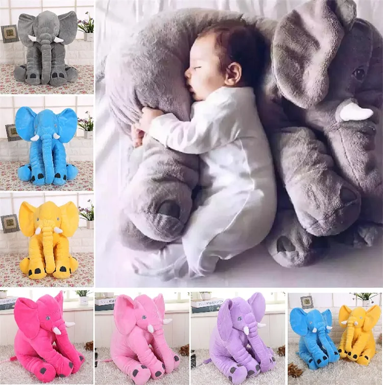 Nouveau nez d'éléphant animaux en peluche poupée peluche peluche jouets bébé cadeaux doux oreillers lombaires 40*33 cm 4636