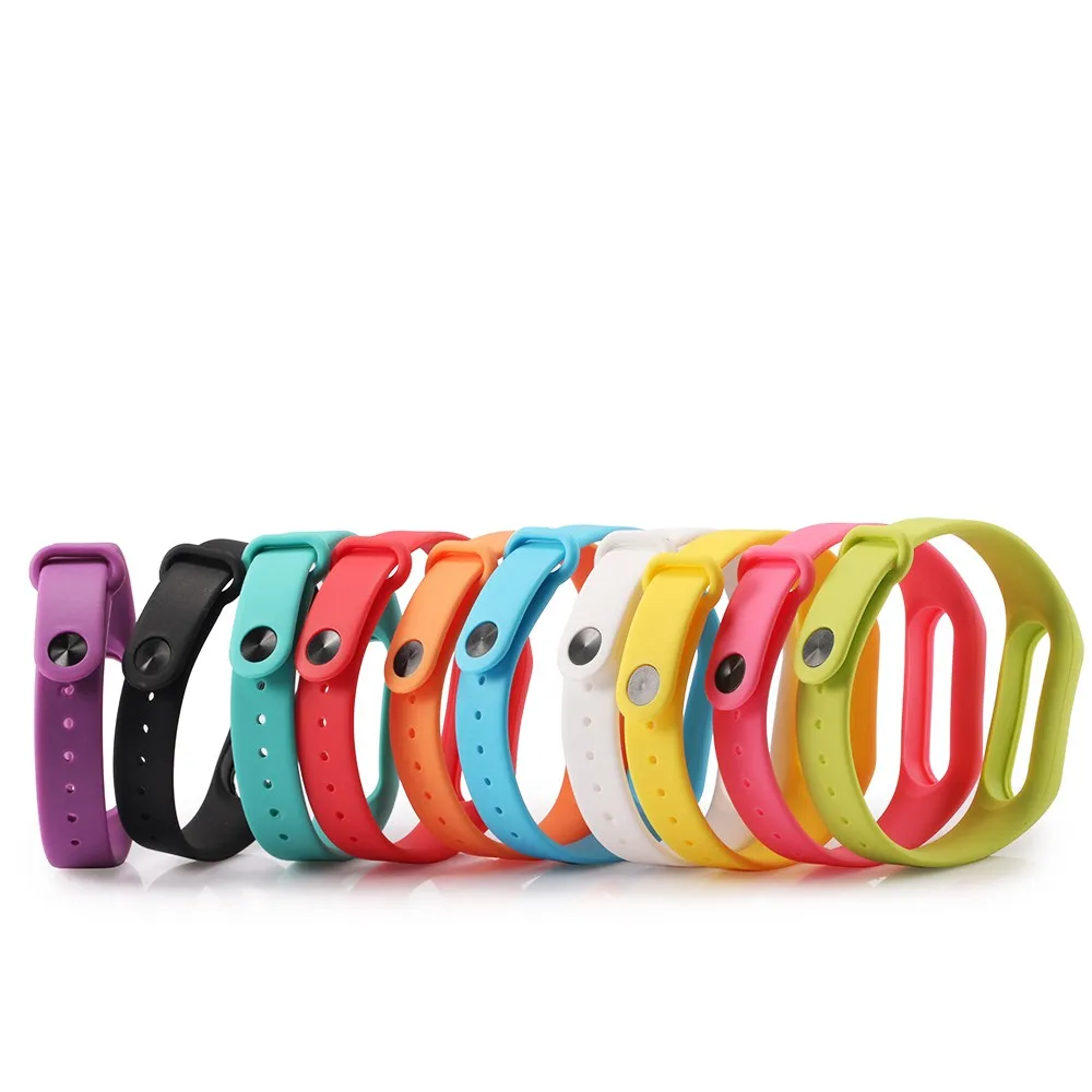 Color Silicone Wearable Miband 2 Replacement Watch Strap For Xiaomi Mi band 2 Wrist Band Smart Bracelet Strap belt Accessories in Smart Band