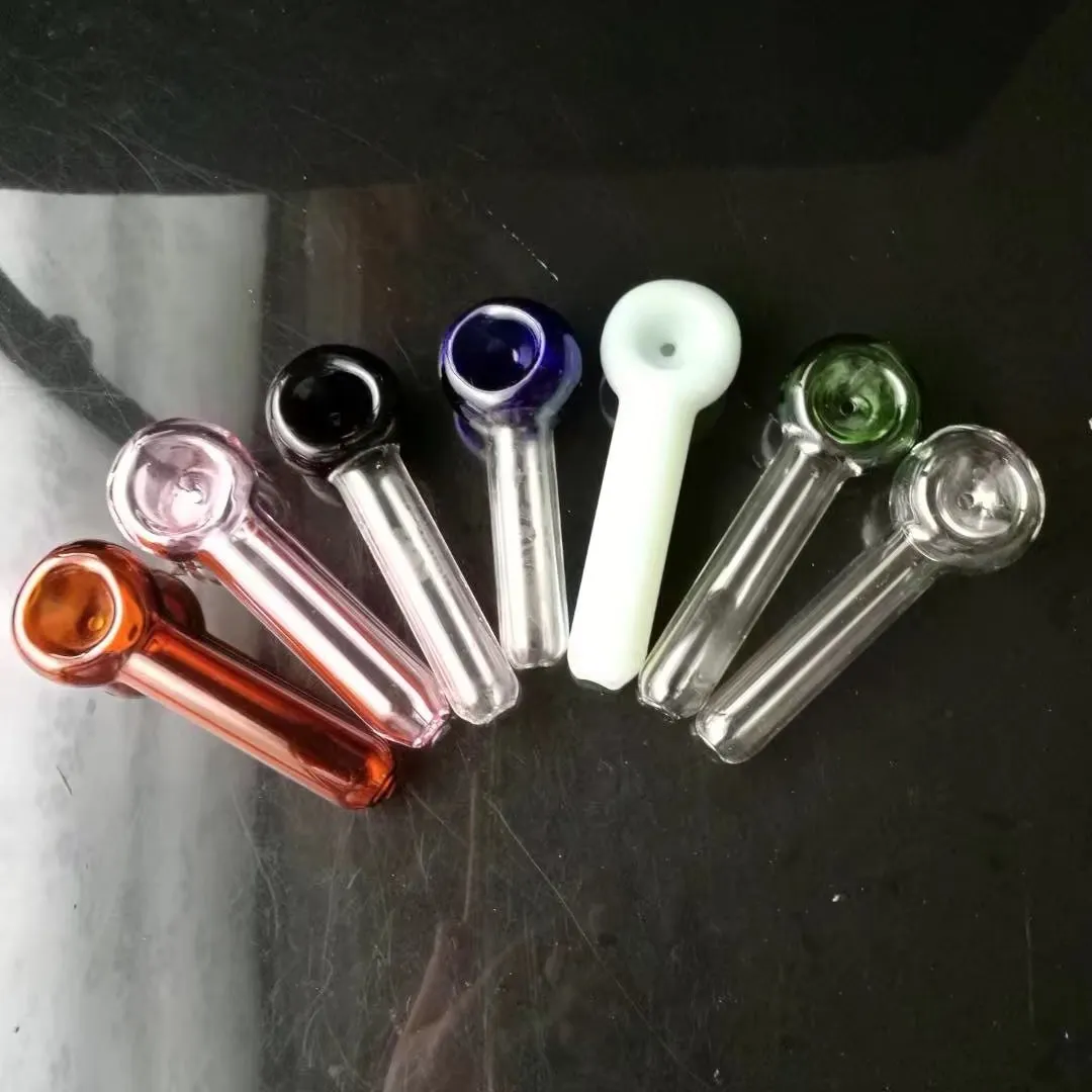カラーガラスバーナー---ガラス油管厚いパイレックスタバコ透明ガラス管水パイプハンドホーカー