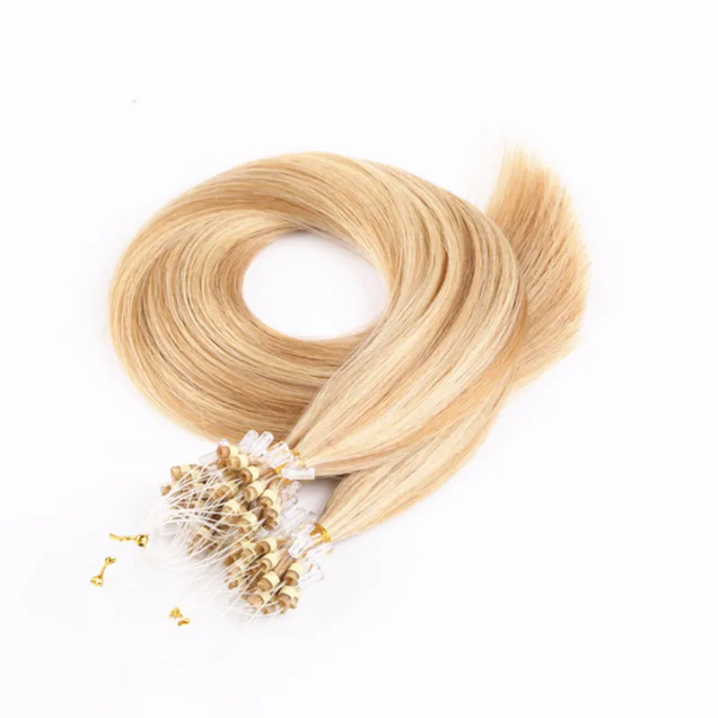 Elibess 5G / Strand 100 unids Barato Micro Loop Hair Extension Brasil Remy Virgin Human Hair 16 