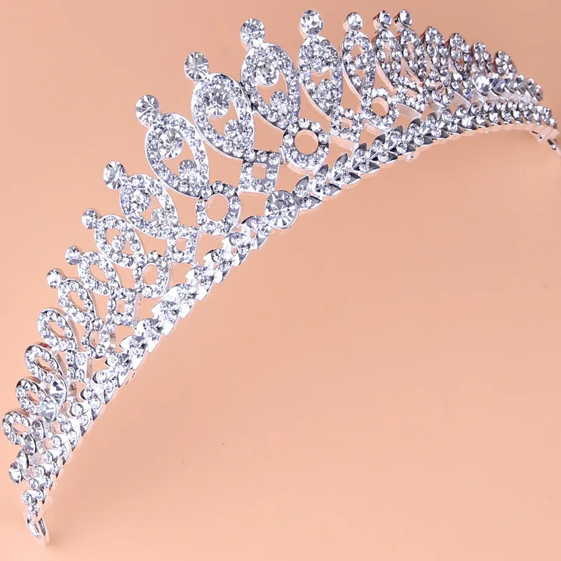 Shimmering Rhinestone Bridal Bridal Jewellery Set Silver For Weddings