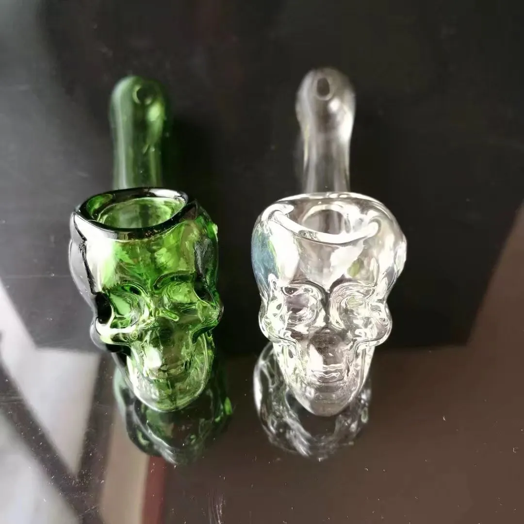 Tubo per la testa New Bones, bong in vetro all'ingrosso, narghilè in vetro, accessori per tubi da fumo