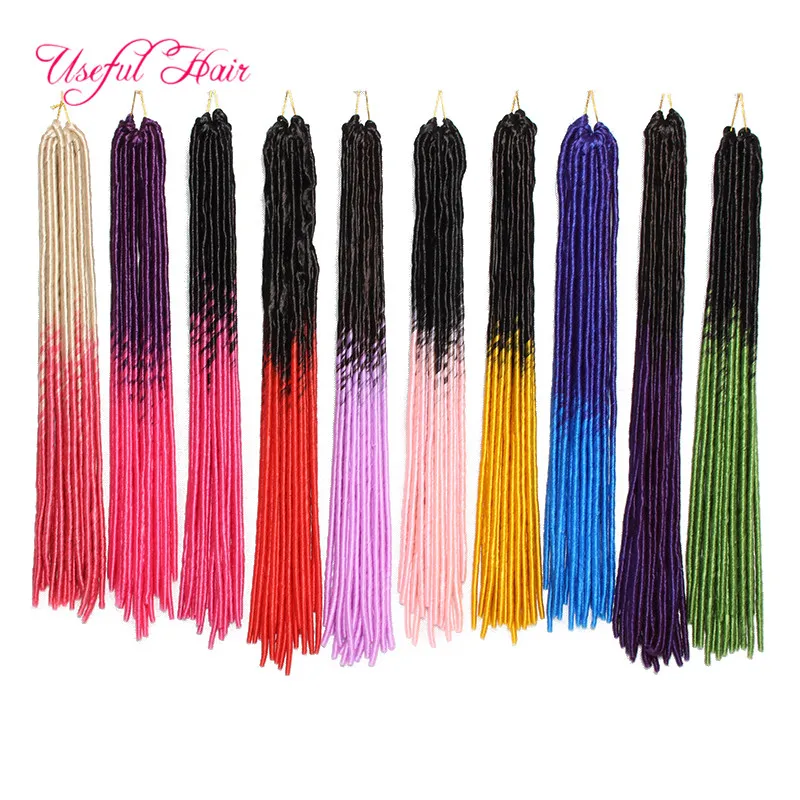 1B RED BLANK OMBRE MIX COLOR FAUX LOCS SofT extension braid in bundles dreadLOCKS SYNTHETIC braiding crochet braids HAIR MARLEY hair extensions JUMBO