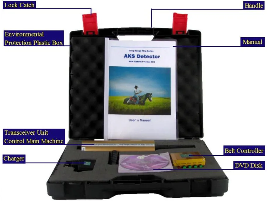 Geen verzendkosten! 2016 Nieuwe bijgewerkte versie Microchip Processor AKS Lang Range Underground Gold Silver Gem Diamond Metal Detector