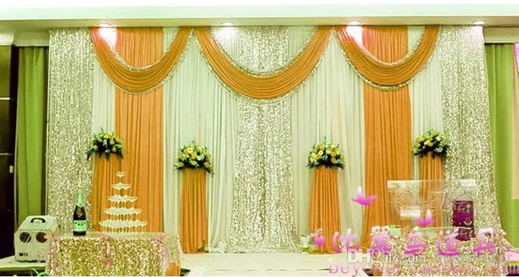 High Quality Wedding Backdrop Curtain Sequined Cheap Wedding Decorations 6m*3m Cloth Background Scene Wedding Decor Supplies