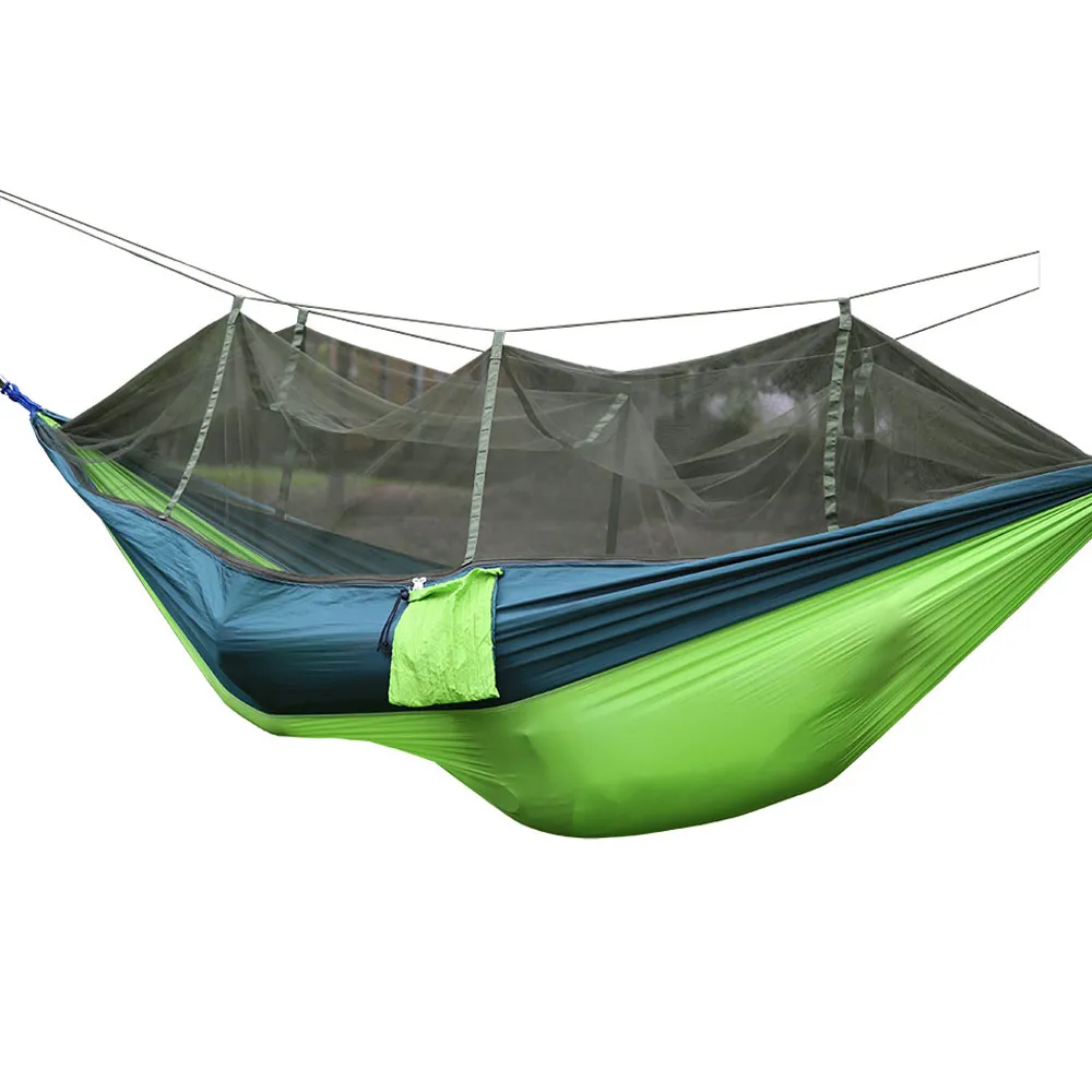 Barraca de pano de pára-quedas com mosquito Net Lightweight Outdoor Anti-mosquito Camping Balanço Balanço