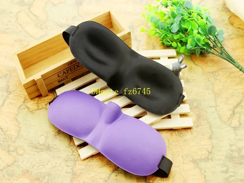 Fast Shipping Newest 3D Sleep mask eyemask Travel 3D Sponge Eye MASK Black Sleeping Eye Mask Cover For health care