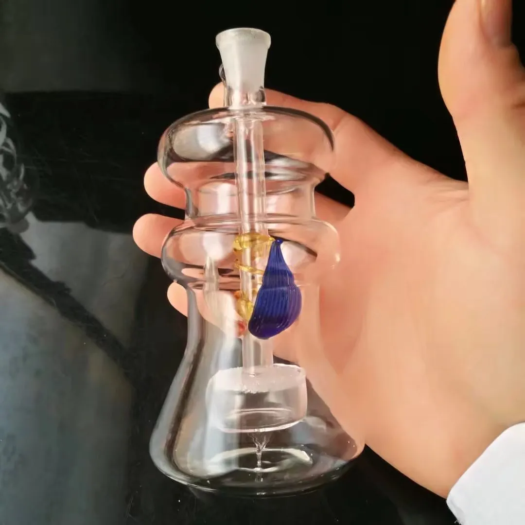 Accesorios de bongs de vidrio de vidrio de gancho de agua de núcleo de arena multirredondo, tubos de vidrio para fumar coloridos mini multicolores Tubos de mano Mejor cuchara de vidrio