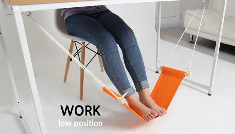 Foot Uplift Desk Hammock Mini Feet Rest Stand Desk Footrest Hamac