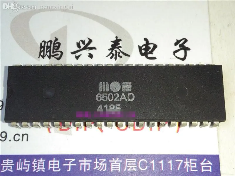 6502AD , MOS6502AD , MOS Microprocessor old cpu , 6502 Vintage processor chips. Electronic Components. PDIP-40 pin dip plastic package . ICs