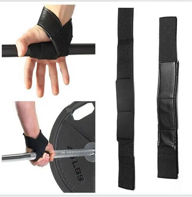 New Arrive 2PCS/Pair Weight Lifting Hand Wrist Bar Support Strap Brace Support Gym Straps Weight Lifting wrap Body Building Grip Glove