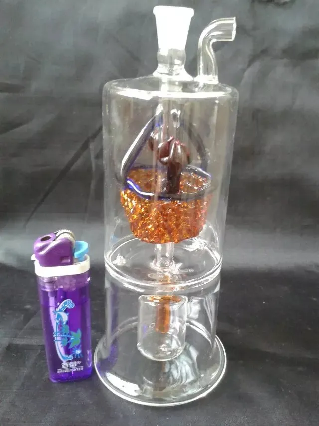 A-017 Altura Bongglass Klein Recycler Oil Rigs Tubulação De Água Cabeça De Chuveiro Perc Bong Tubos De Vidro Hookahs - diabo cestas de flores