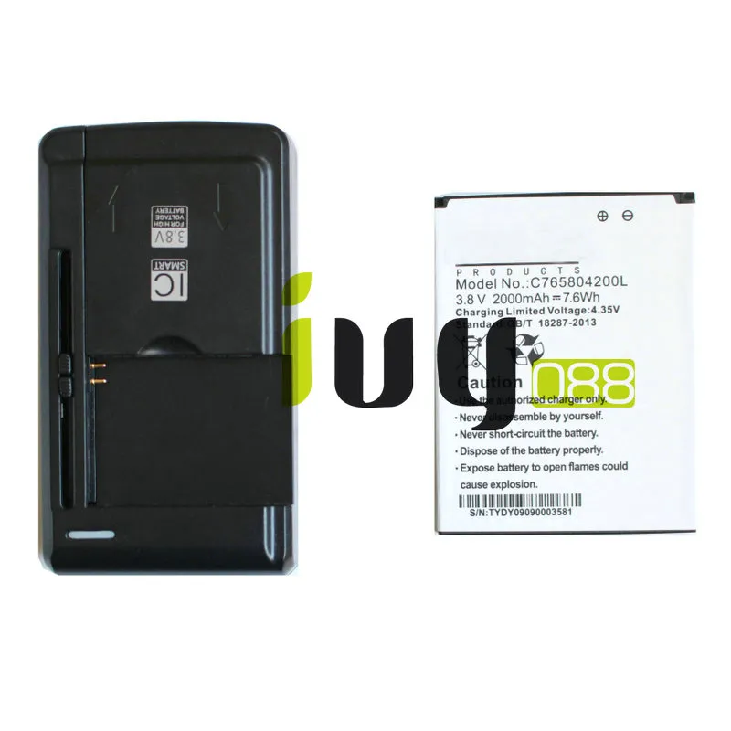 2000 мАч C765804200L Сменный аккумулятор + универсальное зарядное устройство USB для BLU Life 8 Life8 L280 L280a Win HD W510 W510U