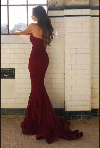 Elegant Burgundy Sweetheart Lace Mermaid Cheap Long Bridesmaid Dresses 2020 Wine Maid of Honor Wedding Guest Dress Prom Party Gowns