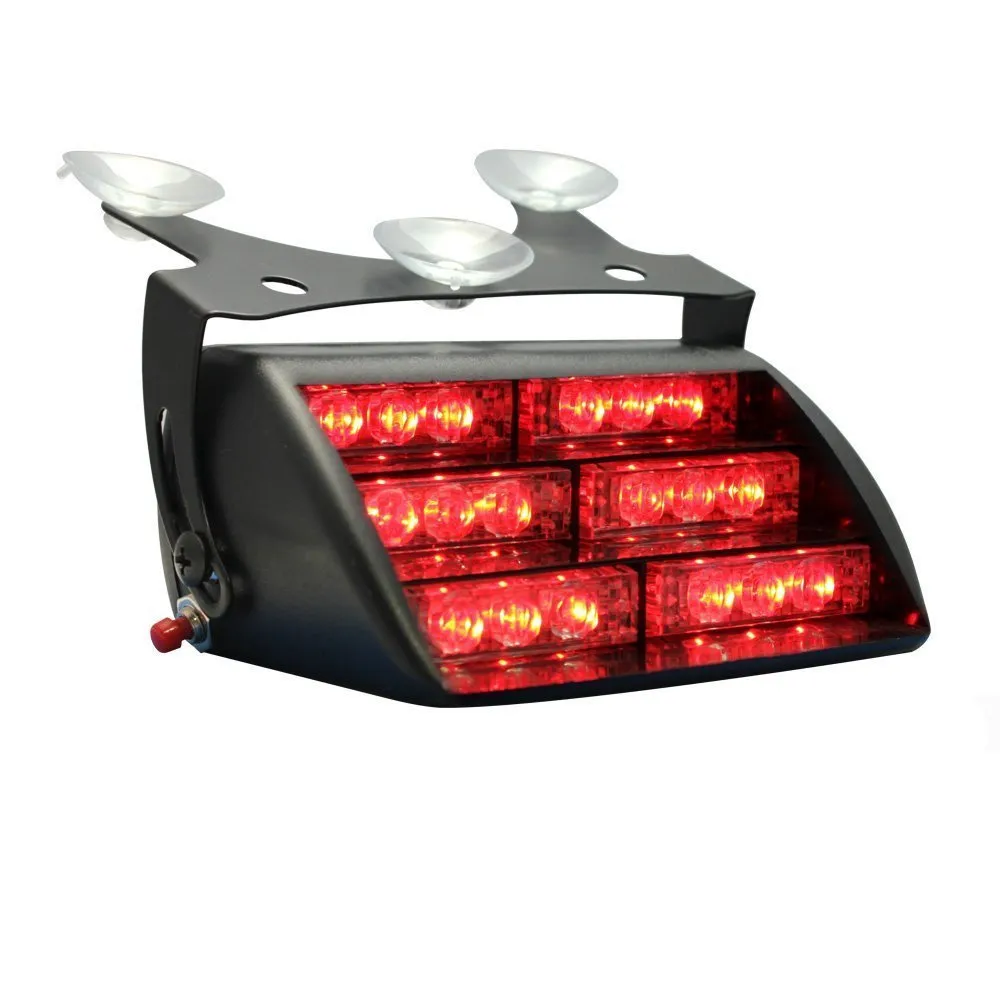 Kırmızı 18x LED İtfaiyeci EMT Kişisel Acil Araç Strobe Uyarı Dash Işık