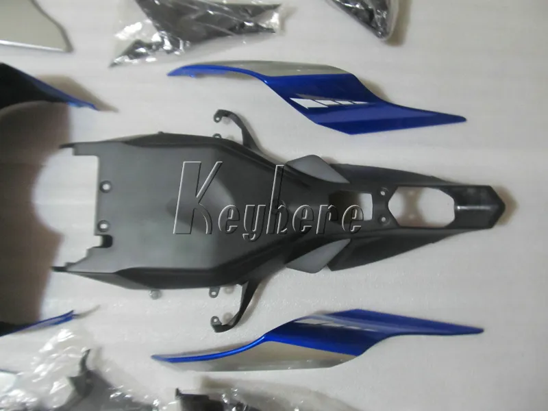 Kit de carenado de carrocería de inyección para Yamaha YZF R1 09 10 11 12 13 14 juego de carenados azul plateado YZFR1 2009-2014 OR12