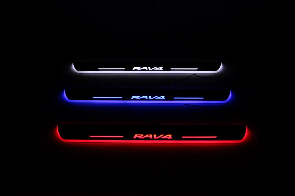 Wasserdichte Ultradünne Acrylauto LED Welcome Light Scbfellplatte Pedal  Türschweller Für Toyota RAV4 2013 2014 2015 2016 2016, Vordere Türschwelle  Von 38,62 €