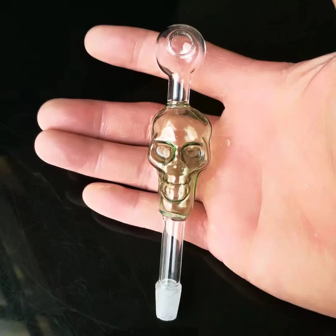 2016 Special Skull Glass Bongs Olie Burner Concentrate Hand Pipes Draagbare Damp Rig Bongs Accessoires SW05