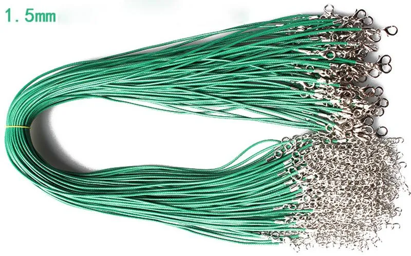 Woskowa skóra wąż naszyjnik frezowanie sznurek sznurek lina przedłużacz łańcucha z zapięciem homara DIY tania biżuteria