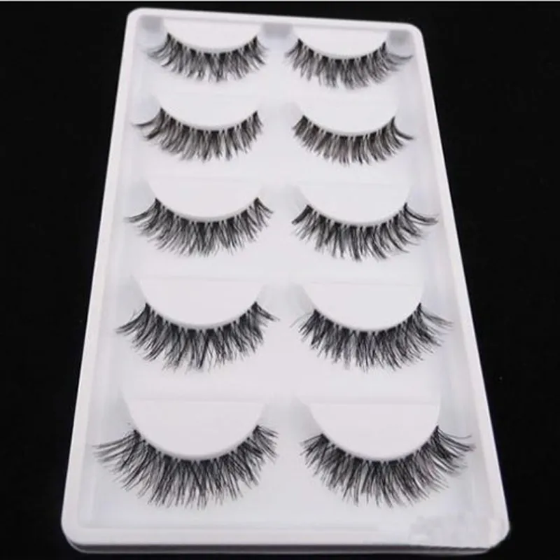 New Black Natural Cross Fake False Eyelash Soft Long Makeup Eye Lash Extension 